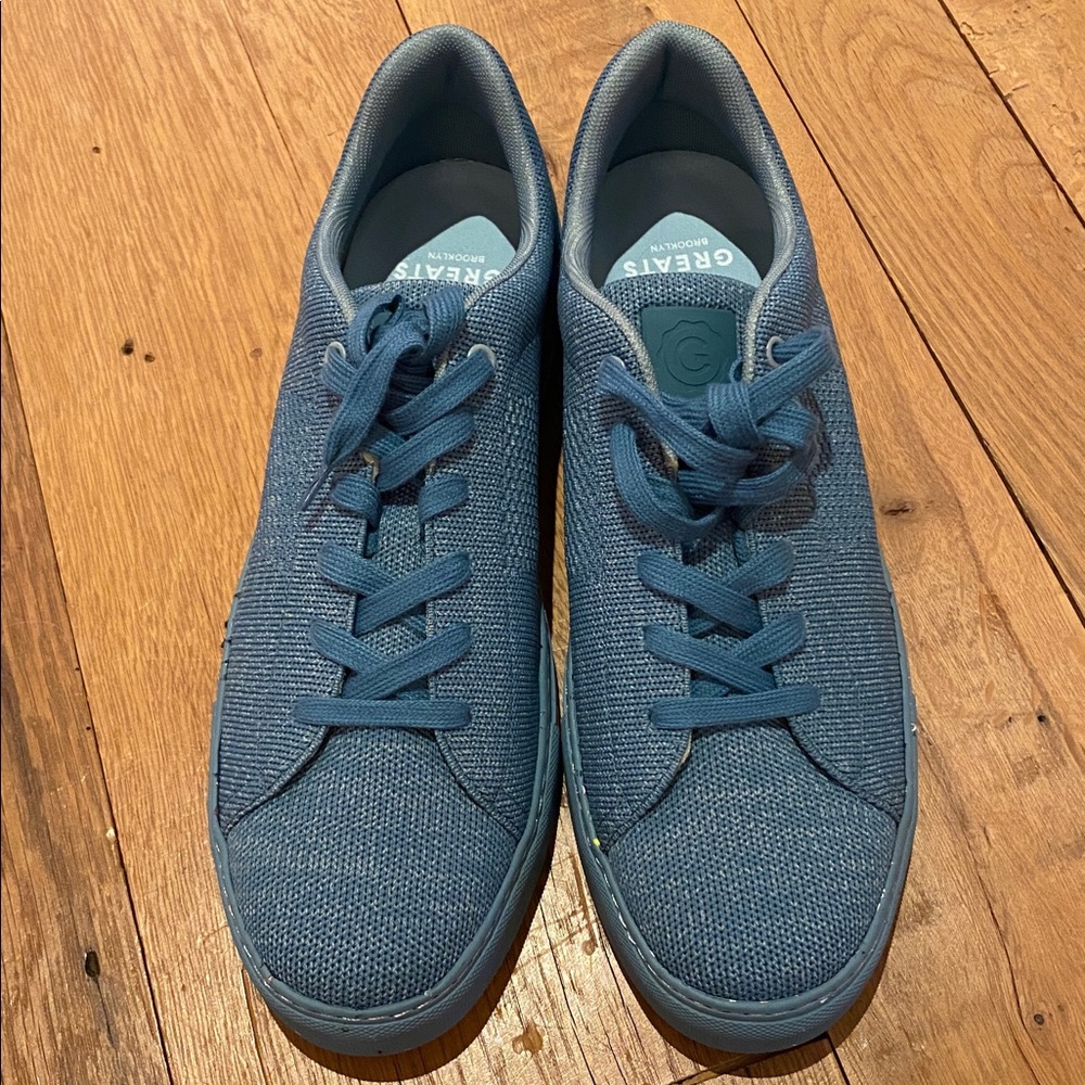 Greats The Royal Knit Sneakers Mid Blue Size 10.5